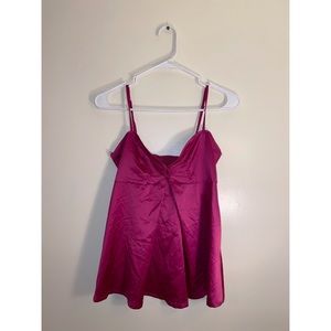 H & M Magenta Satin Camisole Top 💋 👀